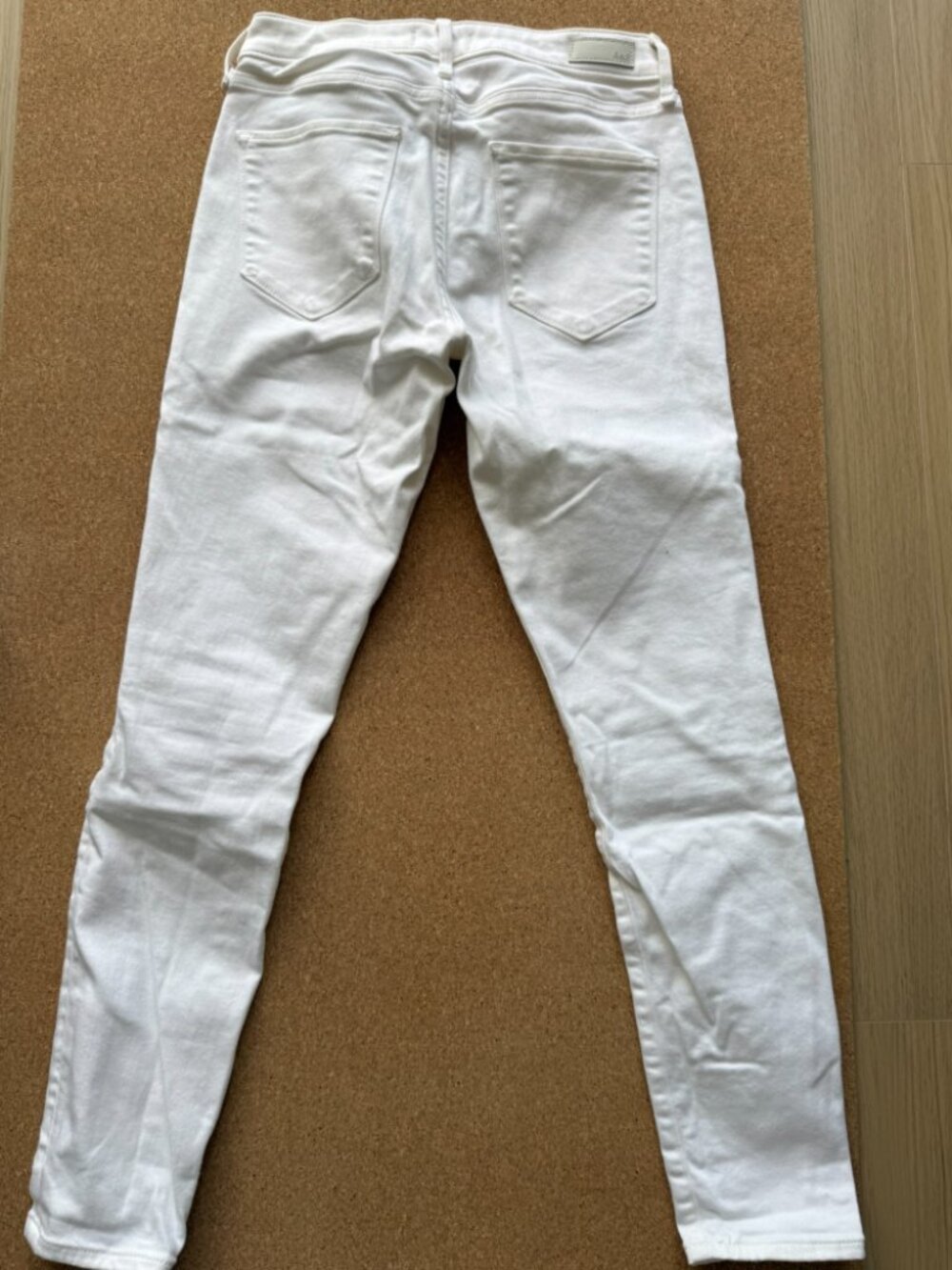 Abercrombie Low Rise Super Skinny White Jeans